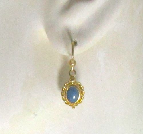 Delicate Blue Gemstone Earrings