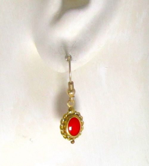 Delicate Red Jasper Earrings