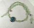 Green and Blue Swirls Lampwork Glass Bead & New Jade Set