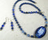 Artisan  Lampwork and Lapis Lazuli Bead Necklace and Earrings