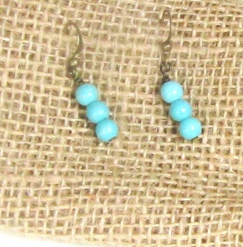 turquoise bead earrings