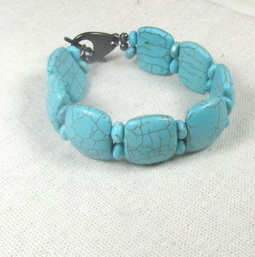 Turquoise Gemstone Cuff Bracelet