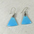 Designer Turquoise Drop Earrings - Sterling Silver