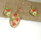 Handmade Green Artisan Pendant Necklace Earring Set 