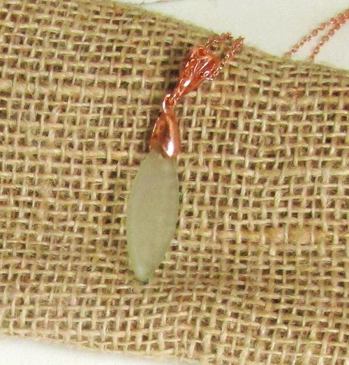 pale green sea glass pendant necklace