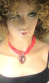 Hot Pink Multi-strand Necklace with Imperial Jasper Pendant