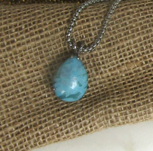 Turquoise Teardrop Pendant Necklace