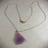 Amethyst Drusy Pendant Necklace