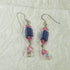 blue dangle handmade bead earrings