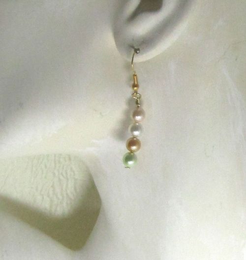 Multi-colored Shell Pearl Earrings