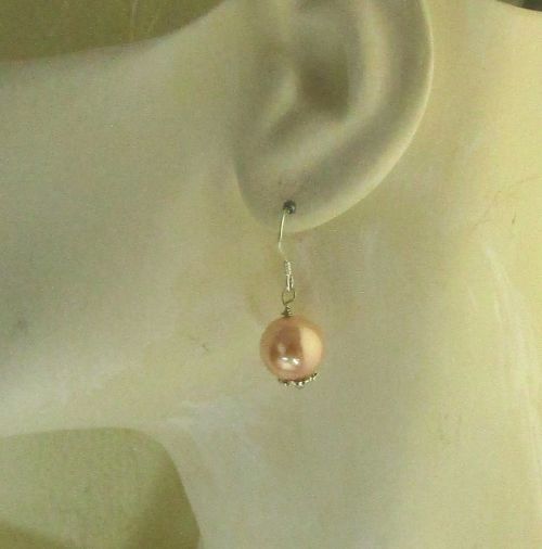 Pink Pear1 Earrings