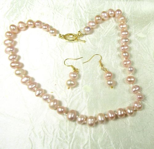 Pink Parl Jewelry Set