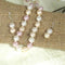 pink shell pearl necklace & earrings