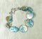 Rustic Sky Blue Irregular Shell Pearl Bracelet