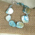 Rustic Sky Blue Irregular Shell Pearl Bracelet