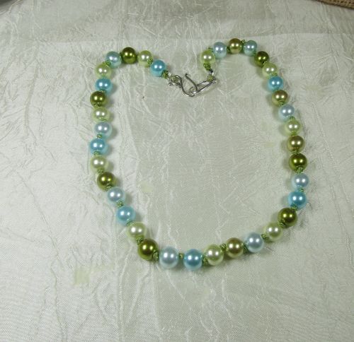 Shades Of Green Pearl Necklace