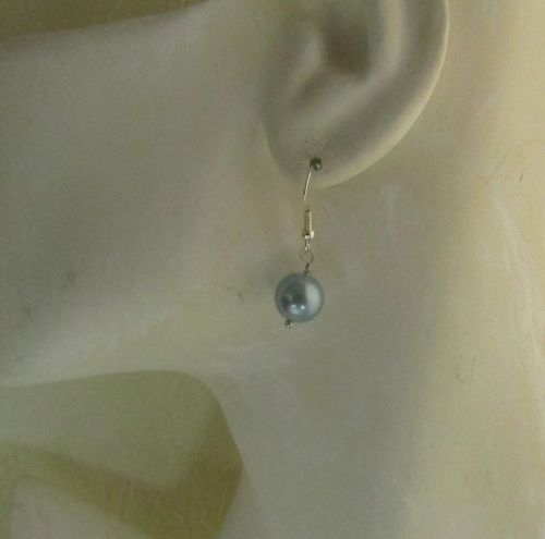 Classic Drop Blue Pearl Earrings