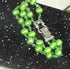 Green Pearl Double Strand Bracelet