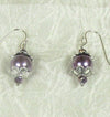 violet shell pearl earrings