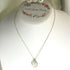 Beige Crystal Heart Pendant Necklace