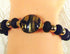 Royal Blue and Gold Handmade Artisan Bead Bracelet