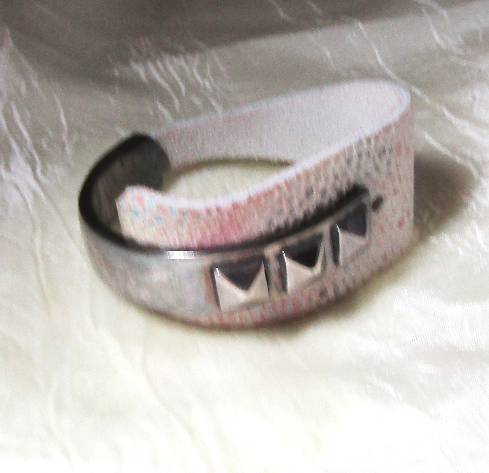 Stingray Leather Cuff Bracelets Silver Accent