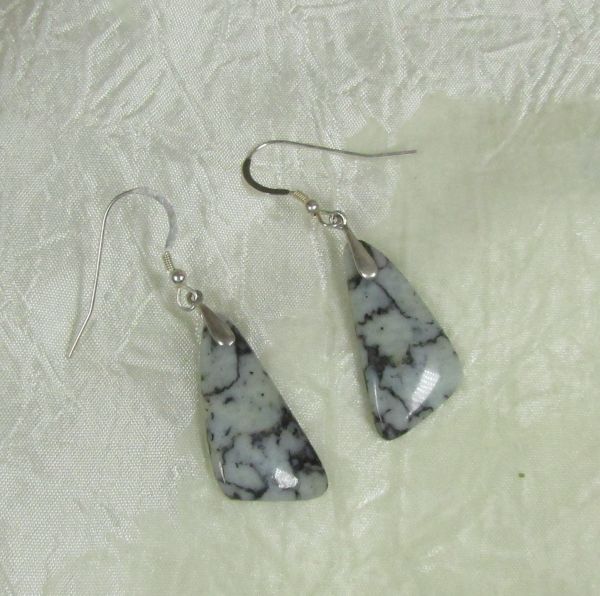 Handcrafted Zebra Jasper Black & White Drop Earrings