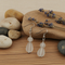 Frosted Sea Glass Teardrop Earrings