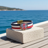 Red White & Blue Leather Bracelet with Anchor Focus