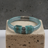 Leather Bracelet in Mystic Jade  Leather & Handmade Accents