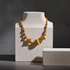 Gold Bead Necklace Statement Gold  Necklace