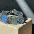 Kazuri Cuff Bangle Bracelet in Sky Blue Handmade Fair Trade  Beads