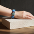Kazuri Cuff Bangle Bracelet in Sky Blue Handmade Fair Trade  Beads