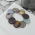 Overlapping Natural Gemstone Stretch Bracelet