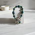 Handmade Artisan Bead Bracelet with Heart Clasp