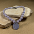 Lilac Bead  Necklace with Handmade Fair Trade Swazi Pendant
