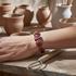 Copper Metallic Cord Fair Trade Bead Bracelet