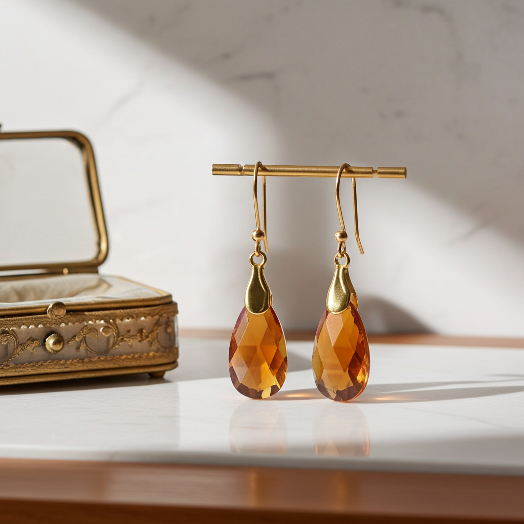 Topaz Crystal  Earrings