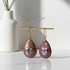 Rust Metallic Artisan Handmade Earrings Raku Glaze