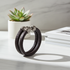 Man's Brown Double Regaliz Leather Cuff Bracelet