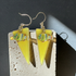 Seashore Jewelry - Gold Sea Glass  Earrings Gold Fish Charm