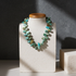 Handmade Turquoise Teardrop Necklace Chunky