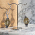 Big Czech Crystal Bead Drop Earrings Beige