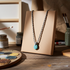Mexican Turquoise Pendant - Campo Frio Turquoise Pendant Necklace