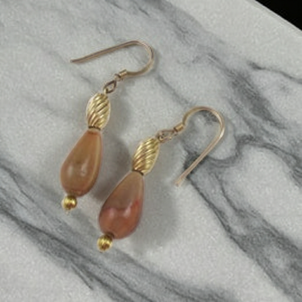 Golden Sea Urchin & Gold Earrings