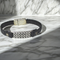 Black Leather Bracelet For A Man