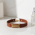 Light Brown Leather Choker Necklace in Wide Soft Supple Leather