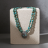 Double Strand Turquoise Nugget Necklace With Multi-stone Pendant