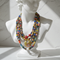 Stunning African Statement Pendant Necklace Five Strand