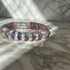 Cotton Cord Bracelet Multi-colored with Silver Accents